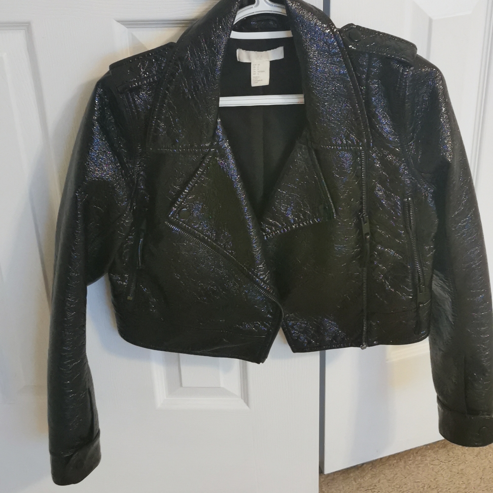 ‼️Cropped Faux leather jacket ‼️